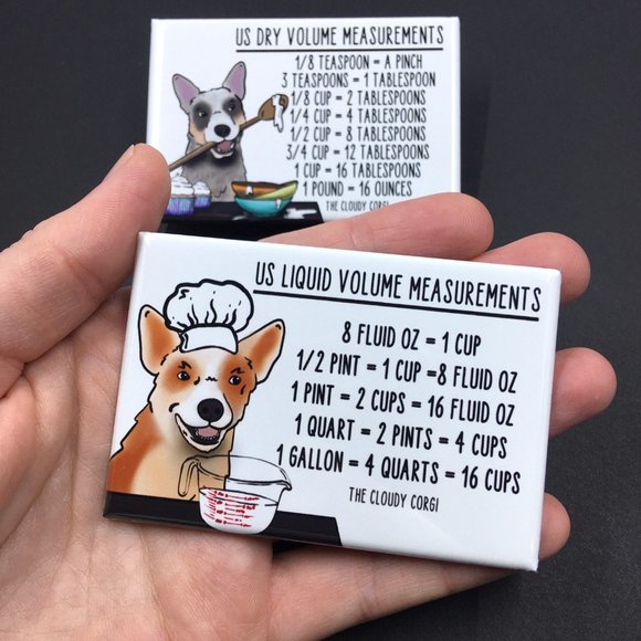 Cattle Dog Heeler Kitchen Measuring Chart Magnets - Picture 4 of 8